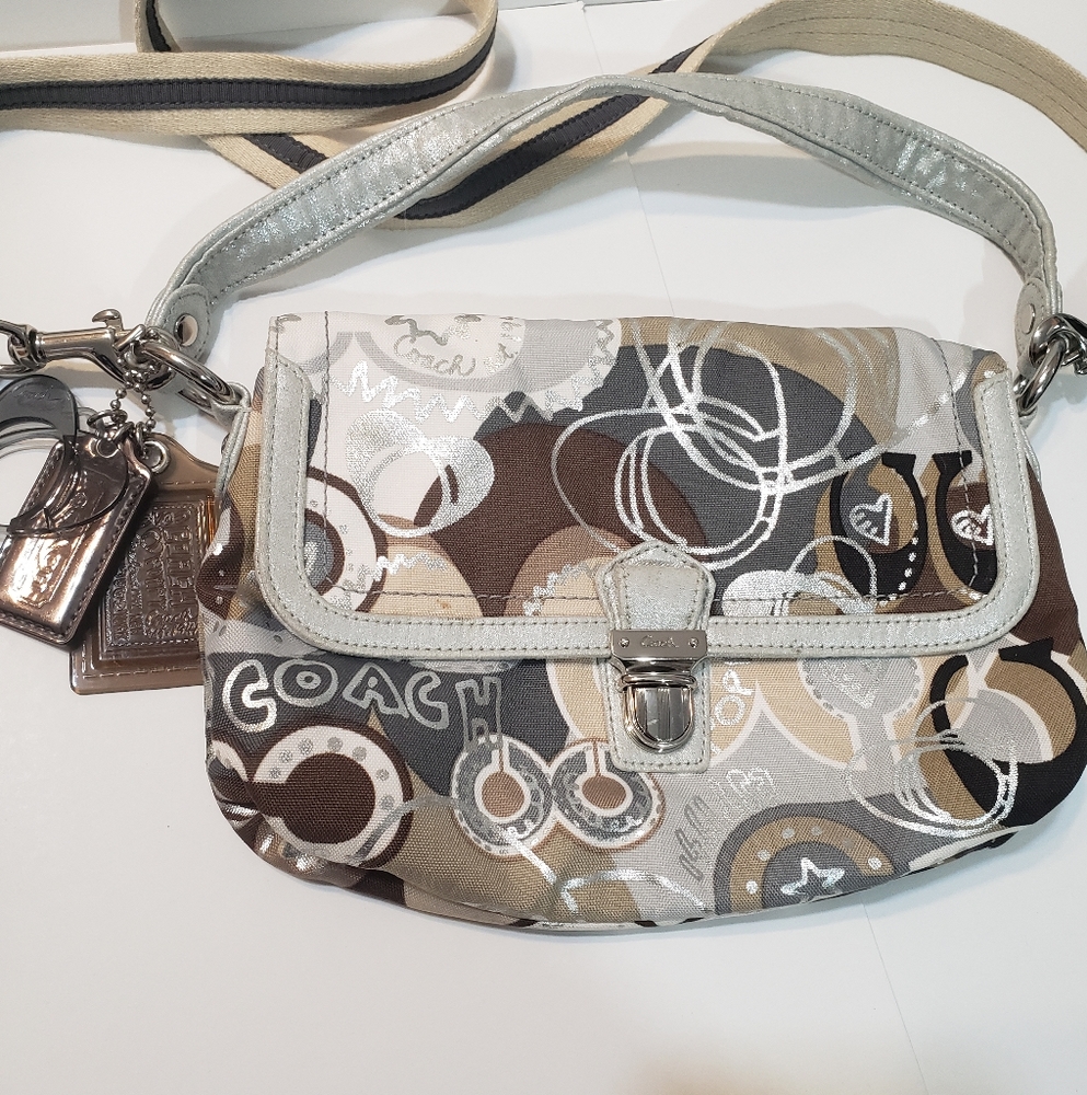 Vintage Coach Logo Crossbody Bag